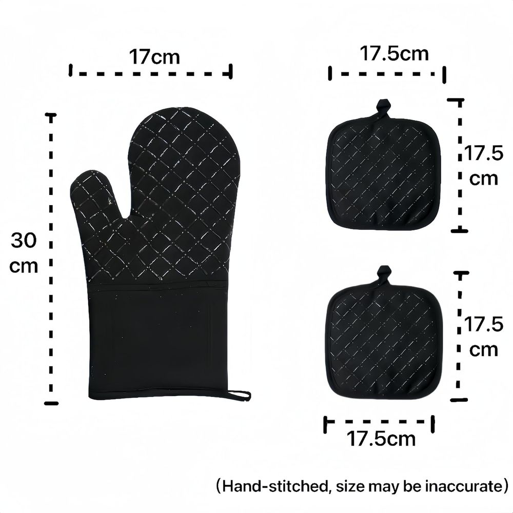 4-Piece Set, Extended Kitchen  - Oven Mitt Silicone ulasan dan harga