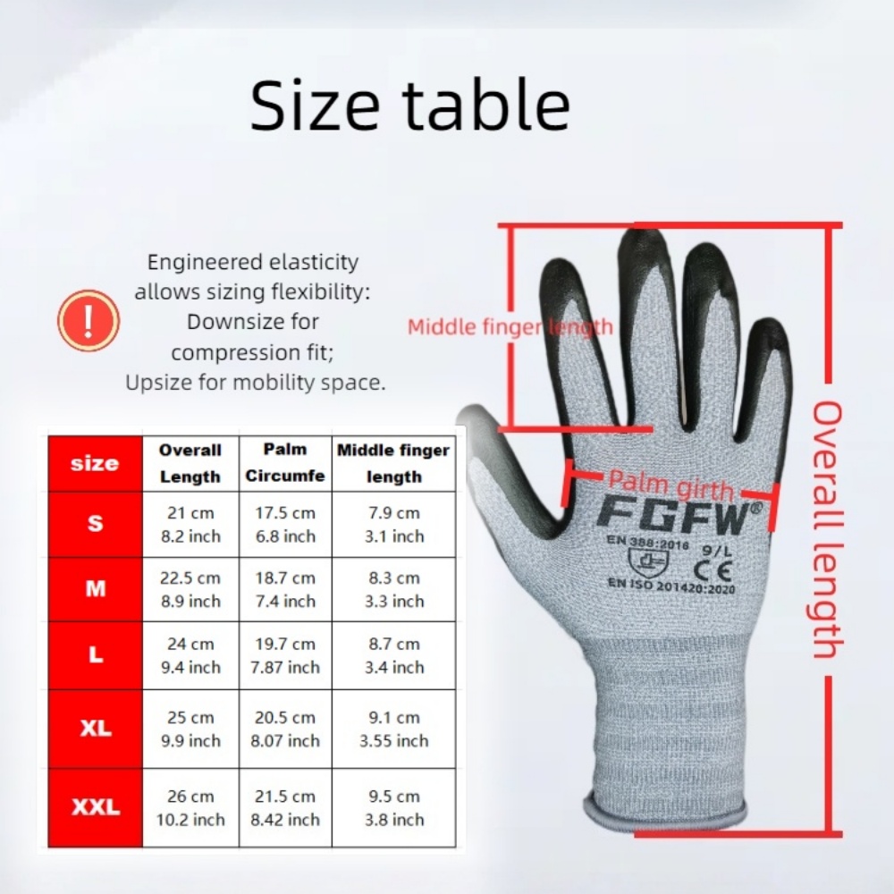 3 Pairs Soft Breathable Spande - Nitrile Mechanic Glove ulasan dan harga